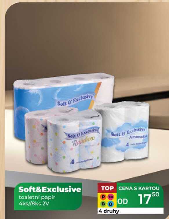 Soft&Exclusive toaletní papír 4ks//8ks 2V 