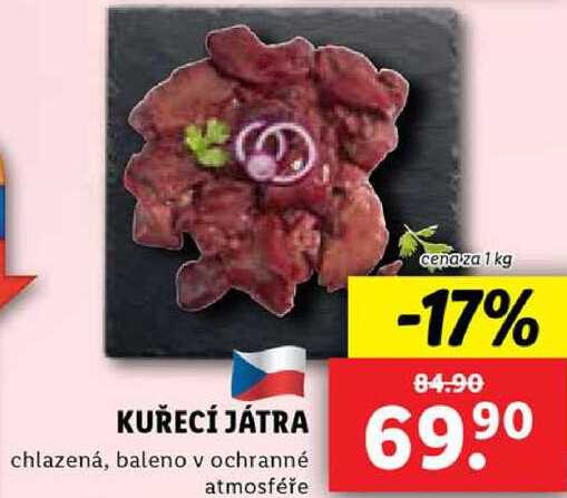KUŘECÍ JÁTRA, cena za 1 kg