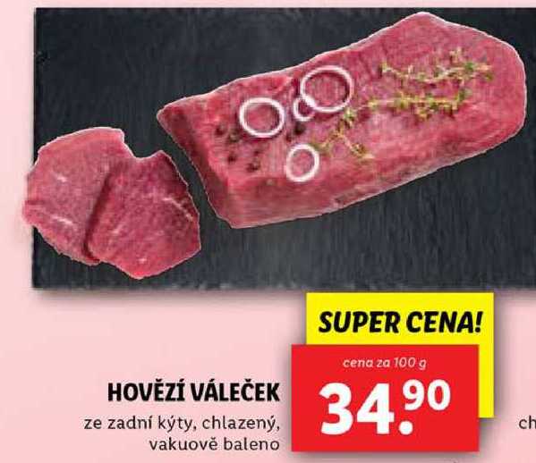 HOVĚZÍ VÁLEČEK, cena za 100 g