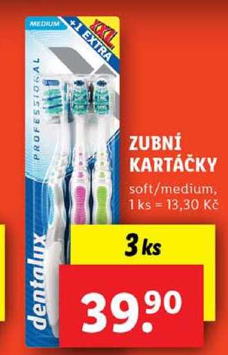 ZUBNÍ KARTÁČKY, 3 ks 