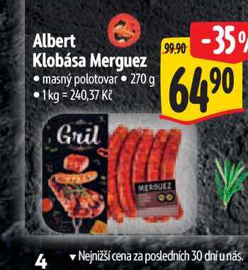 Albert Klobása Merguez 270 g