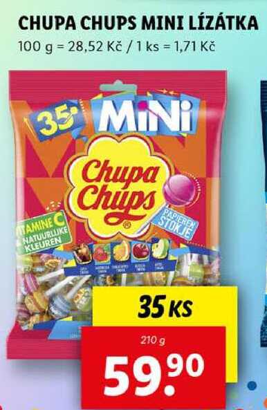 CHUPA CHUPS MINI LÍZÁTKA 35 ks, 210 g