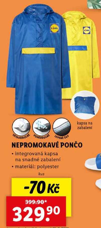 NEPROMOKAVÉ PONČO 