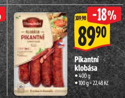   Pikantní klobása 400 g 