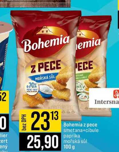 Bohemia z pece smetana+cibule paprika mořská sůl 100 g