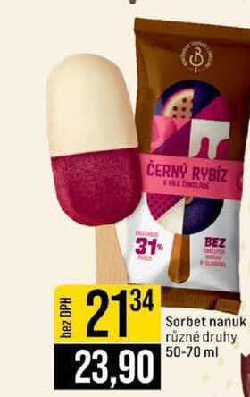 Sorbet nanuk různé druhy 50-70 ml  