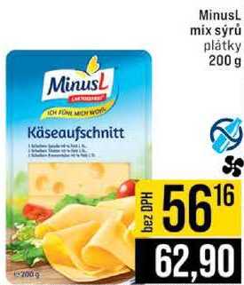 MinusL mix sýrů plátky 200 g