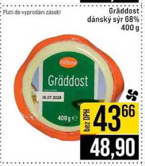 Gräddost dánský sýr 68% 400 g