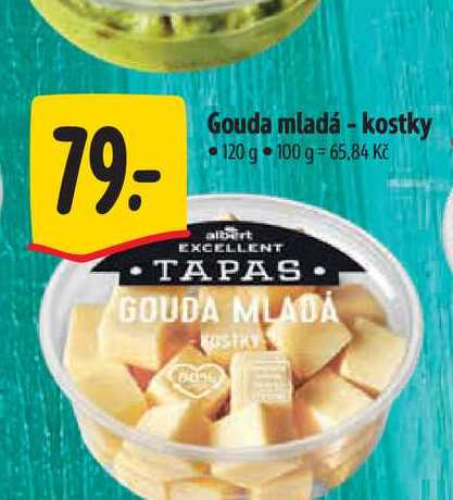 Gouda mladá - kostky 120 g 