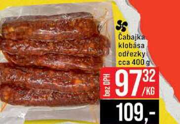 Čabajka klobása odřezky cca 400 g 