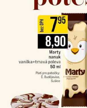 Marty nanuk vanilka+tmavá poleva 50 ml 