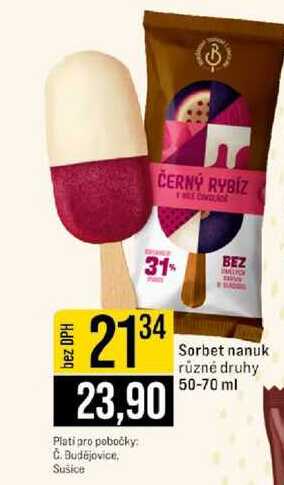 Sorbet nanuk různé druhy 50-70 ml 
