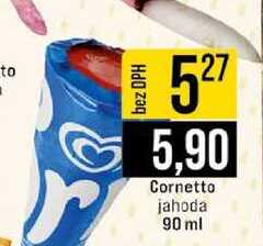 Cornetto jahoda 90 ml 