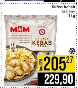 Kuřecí kebab krájený 1kg 