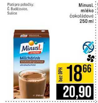 Minusl mléko čokoládové 250 ml 