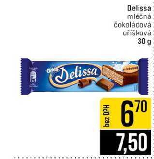 Delissa mléčná čokoládová aříšková 30 g 