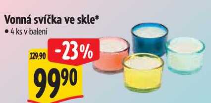 Vonná svíčka ve skle*, 4 ks 
