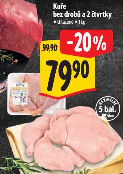 Kuře bez drobů a 2 čtvrtky, 1 kg