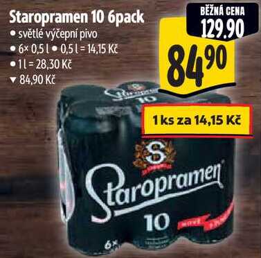 Staropramen 10 6pack, 6x 0,5 l
