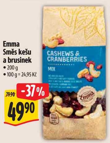 Emma Směs kešu a brusinek, 200 g 