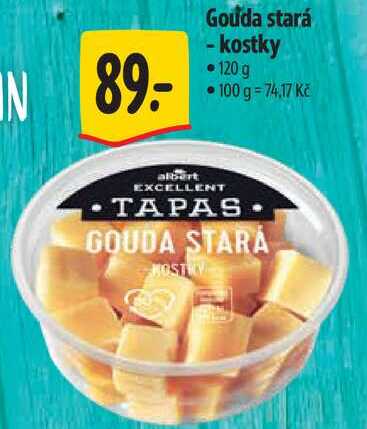 Gouda stará - kostky, 120 g