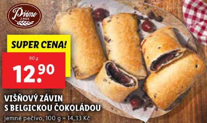 VIŠŇOVÝ ZÁVIN S BELGICKOU ČOKOLÁDOU, 90 g
