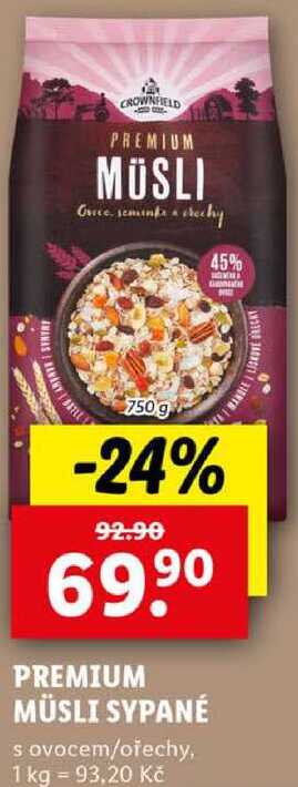 PREMIUM MÜSLI SYPANÉ, 750 g