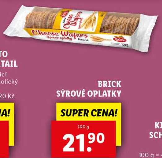 BRICK SÝROVÉ OPLATKY, 100 g