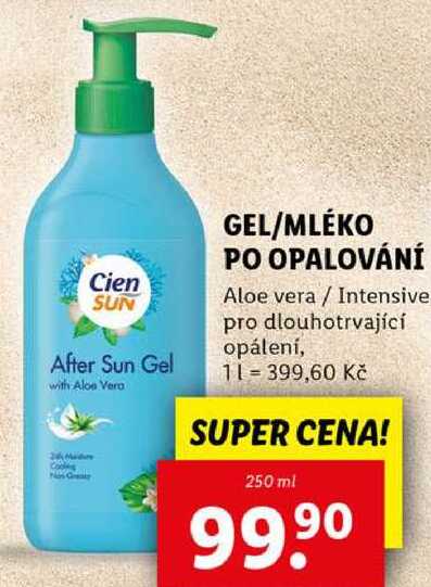 GEL/MLÉKO PO OPALOVÁNÍ, 250 ml