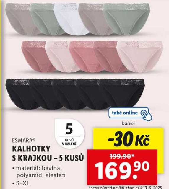 KALHOTKY S KRAJKOU - 5 KUSŮ 