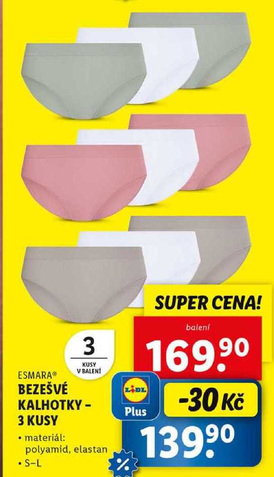 BEZEŠVÉ KALHOTKY - 3 KUSY 