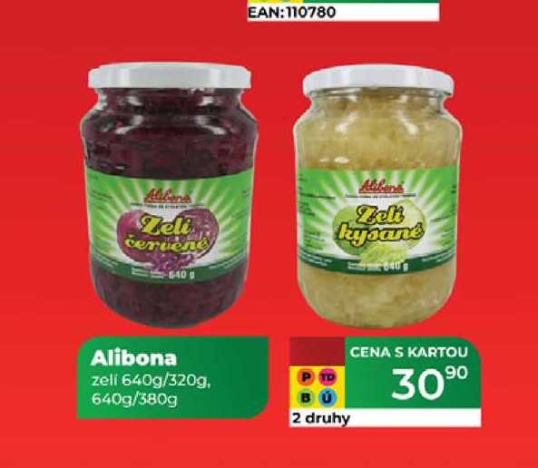 Alibona zelí 640g/320g, 640g/380g  