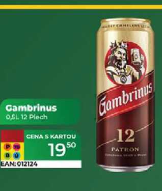 Gambrinus 0,5L 12 Plech 