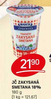 JČ ZAKYSANÁ SMETANA 18% 180 g  