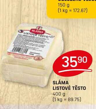SLÁMA LISTOVÉ TĚSTO 400 g 