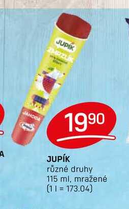 Jupík různé druhy 115ml, mražené 
