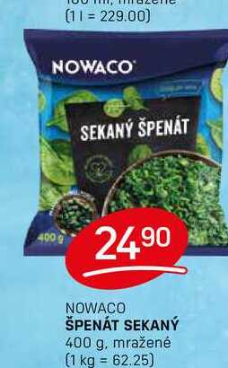 ŠPENÁT SEKANÝ 400 g, mražené