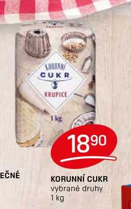 KORUNNÍ CUKR vybrané druhy 1 kg 