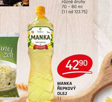 MANKA ŘEPKOVÝ OLEJ 1l