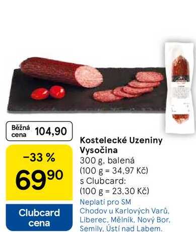 Kostelecké Uzeniny Vysočina, 300 g, balená 