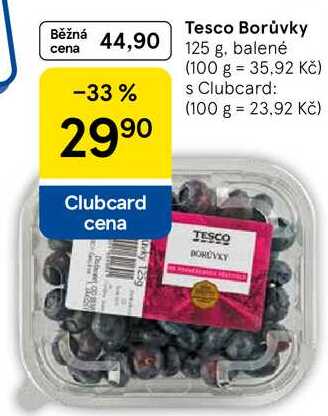 Tesco Borůvky, 125 g, balené  