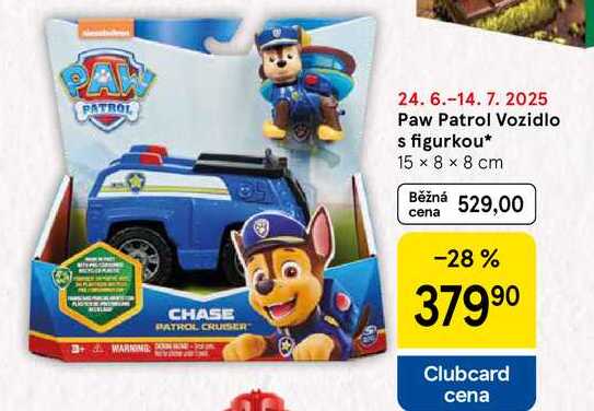 Paw Patrol Vozidlo s figurkou, 15 x 8 x 8 cm 