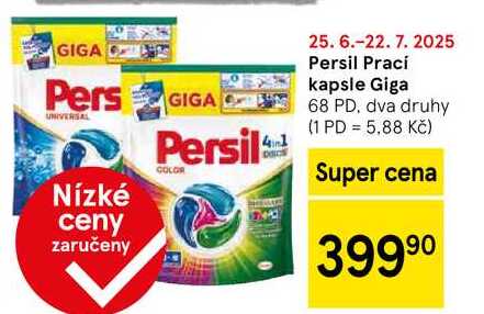 Persil Prací kapsle Giga, 68 PD, dva druhy 
