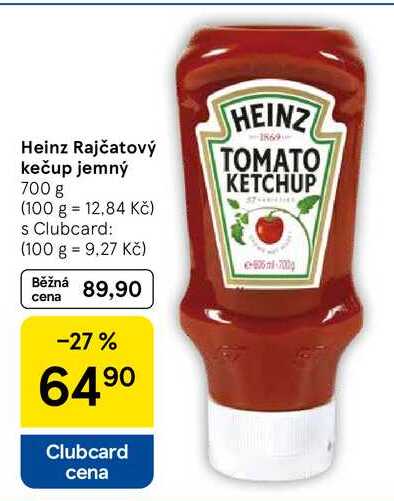 Heinz Rajčatový kečup jemný, 700 g 