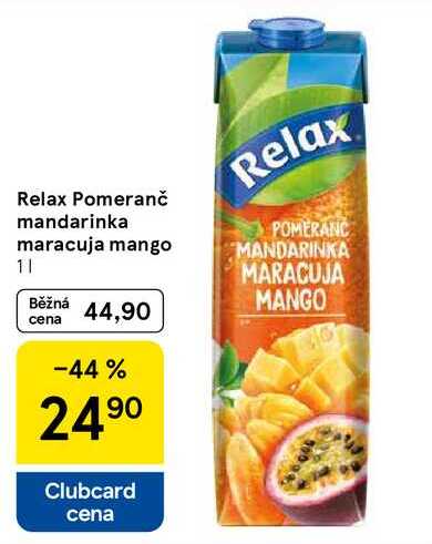 Relax Pomeranč mandarinka maracuja mango, 1 l 