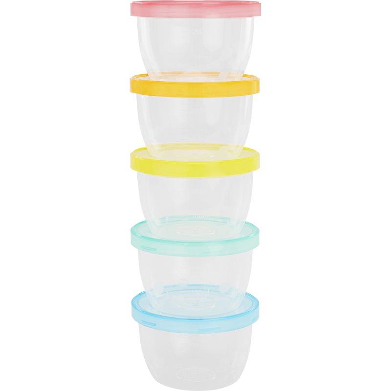 Badabulle Maxi Fun Colors miska s víčkem 5x250 ml