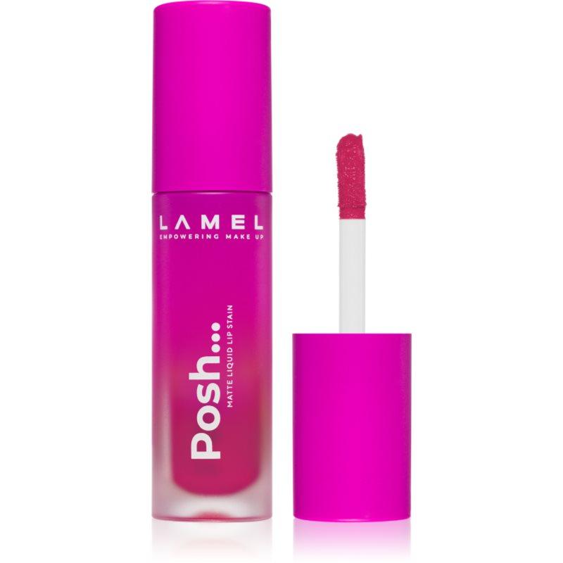 LAMEL Posh Matte Liquid Lip Stain dlouhotrvající matná tekutá rtěnka odstín №408 Passion Pink 4 g