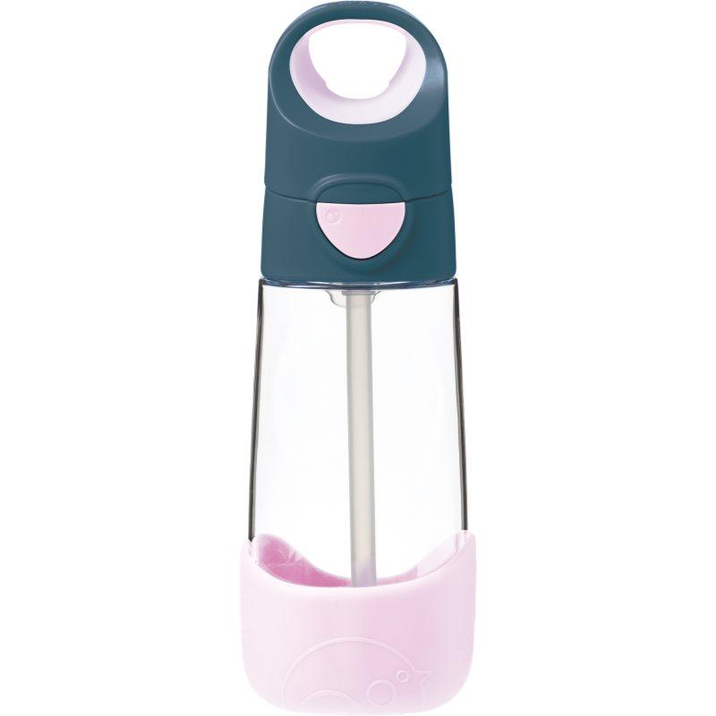 B.Box Bottle with Straw láhev s brčkem Indigo Pink 450 ml