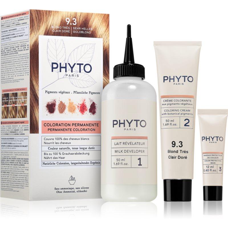 Phyto Color barva na vlasy bez amoniaku odstín 9.3 Very Light Golden Blonde 3 ks