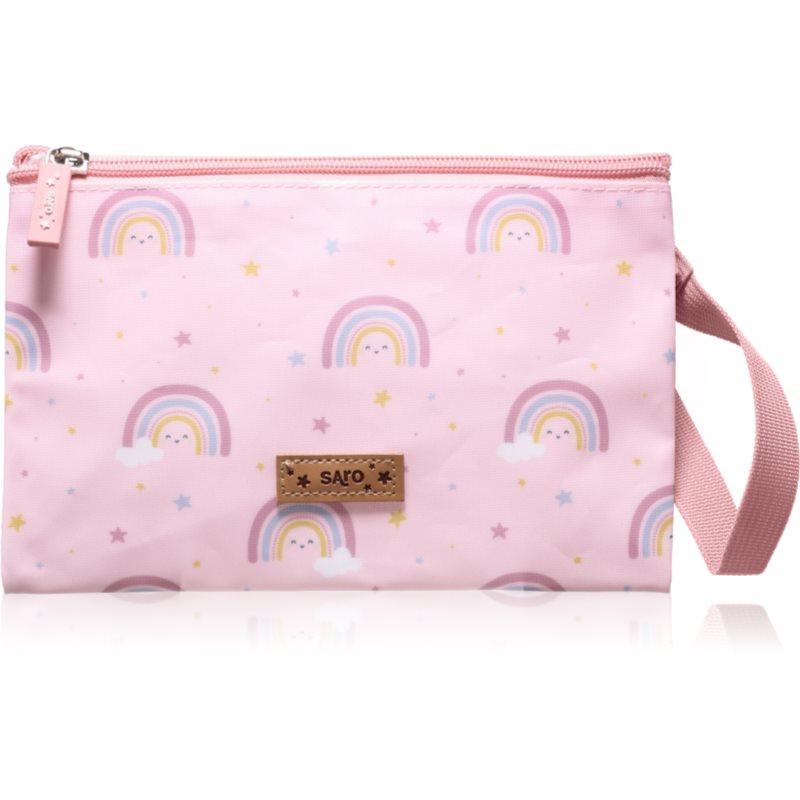 Saro Baby Lunch Bag sáček na svačinku Pink Rainbow 14,5x21,5 cm 1 ks